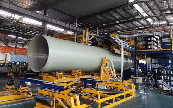 유리섬유 GRP FRP 파이프용 연속 필라멘트 권취기